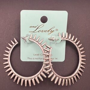 🖤 Punk Rock Spiked Hoop Earrings 🤘